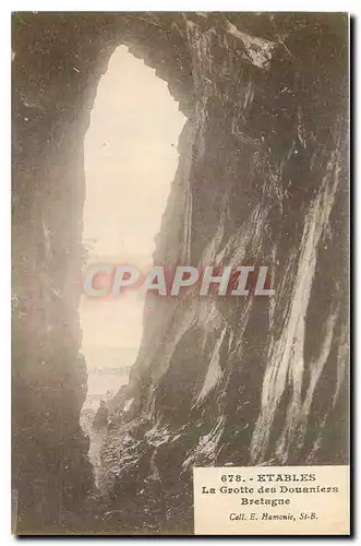 Ansichtskarte AK Etables la grotte des Douaniers Bretagne