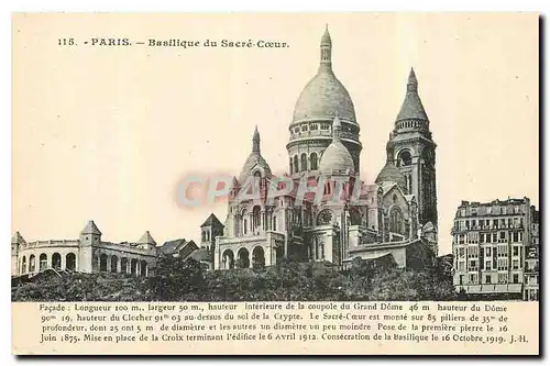 Cartes postales Paris Basilique du Sacre Coeur