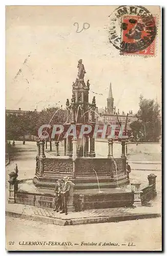 Cartes postales Clermont Ferrand Fontaine d'Amboise