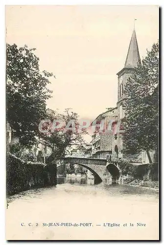 Cartes postales St Jean Pied de Port l'Eglise et la Nive