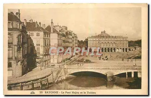 Ansichtskarte AK Bayonne le Pont Majou et le Theatre