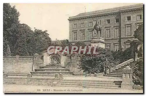 Cartes postales Metz monument de Lafayette