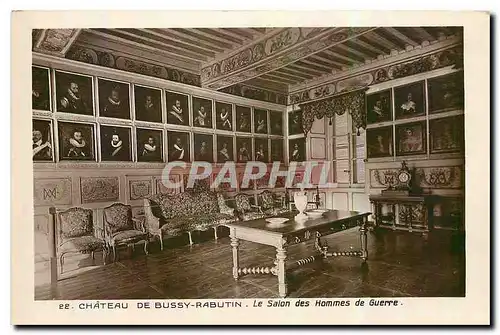 Cartes postales Chateau de Bussy Rabutin le salon des Hommes de Guerre