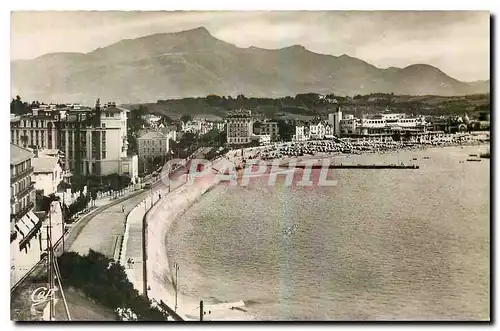 Cartes postales St Jean de Luz vue generale de la Plage et la Rhune