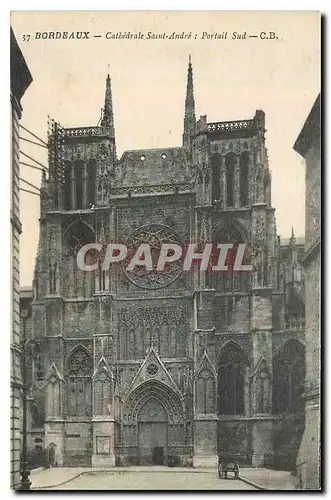 Cartes postales Bordeaux Cathedrale Saint Andre Portail sud