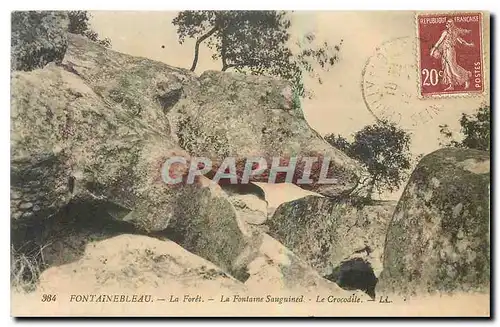 Ansichtskarte AK Fontainebleau la foret la fontaine Sauguined le Crocodile