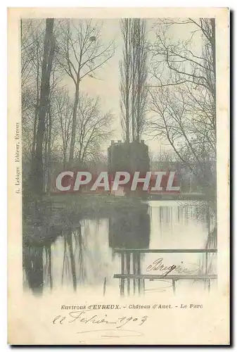 Cartes postales Environs d'Evreux chateau d'Anet le parc