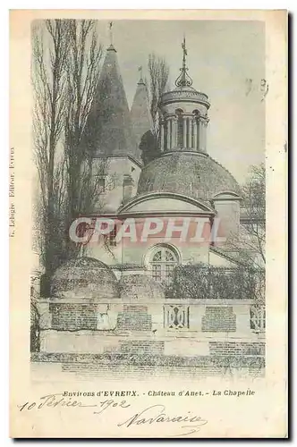 Cartes postales Environs d'Evreux chateau d'Anet la chapelle