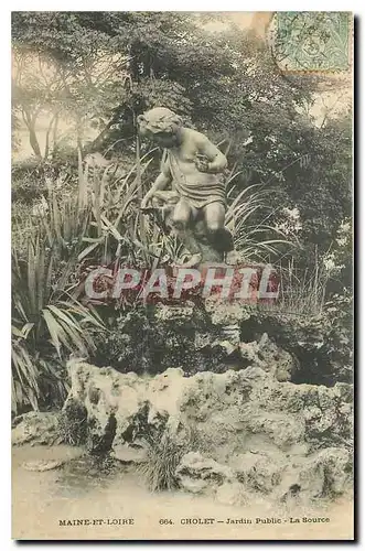 Cartes postales Maine et Loire Cholet jardin public la source