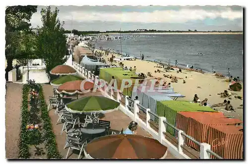 Moderne Karte La Tranche sur mer Vendee terrasse de l'Hotel de l'Ocean et la Plage