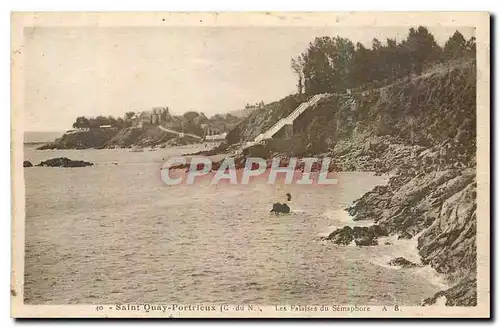 Ansichtskarte AK Saint Quay Portrieux C du N Les Falaises du Semaphore