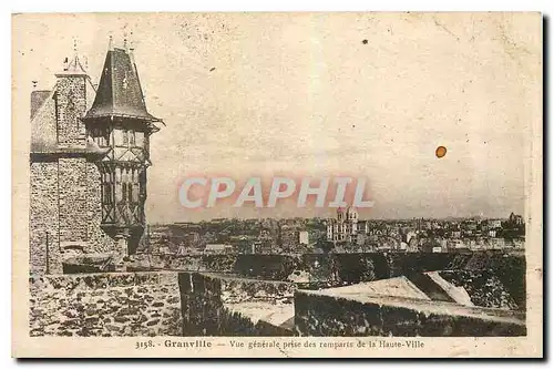 Cartes postales Granville Vue generale prise des remparts de la Haute Ville