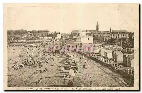 Cartes postales Saint Quay Portrieux C du N La Plage charmante et son coquet Casino