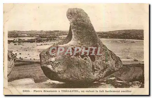 Ansichtskarte AK Pierre Branlante a Tregastel un enfant la fait facilement osciller