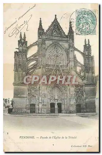 Cartes postales Vendome Facade de l'Eglise de la Trinite