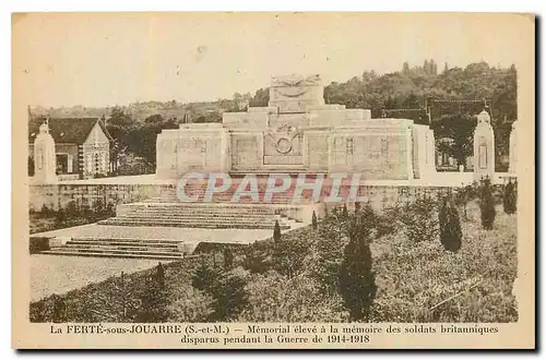 Ansichtskarte AK La Ferte sous Jouarre S et M Memorial eleve a la memoire des soldats britanniques disparus penda