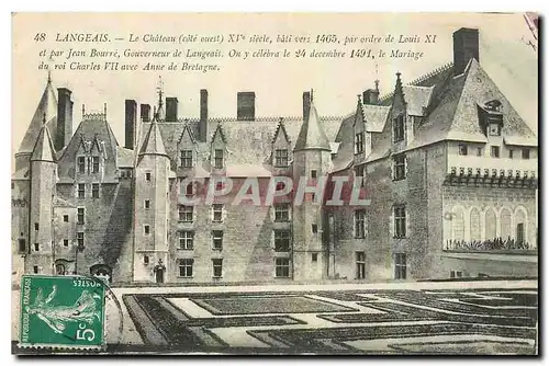 Ansichtskarte AK Langeais Le Chateau cote ouest