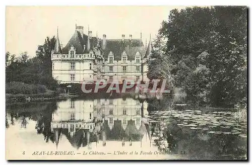 Ansichtskarte AK Azay le Rideau Le Chateau L'Indre et la Facade Orientale