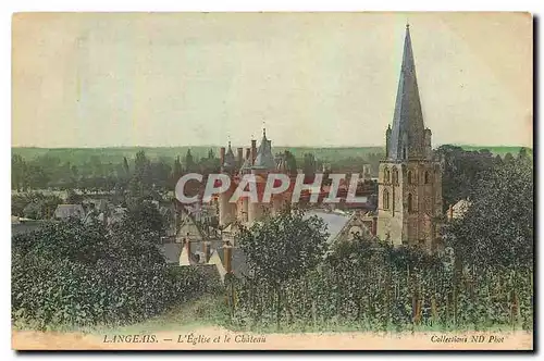 Cartes postales Langeais L'Eglise et le Chateau