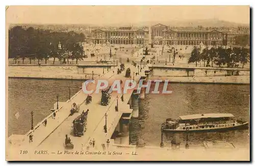 Cartes postales Paris La Place de la Concorde et la Seine