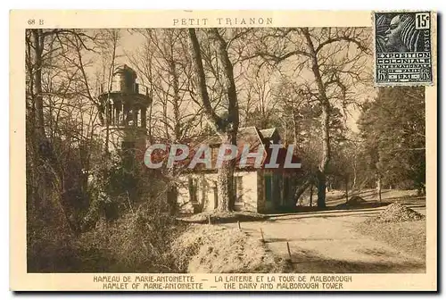 Ansichtskarte AK Petit Trianon Hameau de Marie Antoinette La Laiterie et la Tour de Malborough