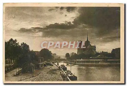 Ansichtskarte AK Paris en flanant Crepuscule sur Notre Dame