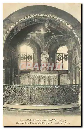 Cartes postales Abbaye de Saint Denis Crypte Chapelle de la Vierge dite Chapelle de Dagobert