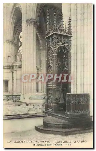 Ansichtskarte AK Abbaye de Saint Denis Cloitre Abbatial et Tombeau dans le Choeur