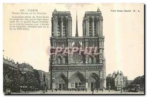 Ansichtskarte AK Paris Notre Dame et le Parvis