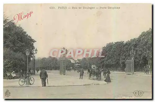 Cartes postales Paris Bois de Boulogne Porte Dauphine Publicite Maggi