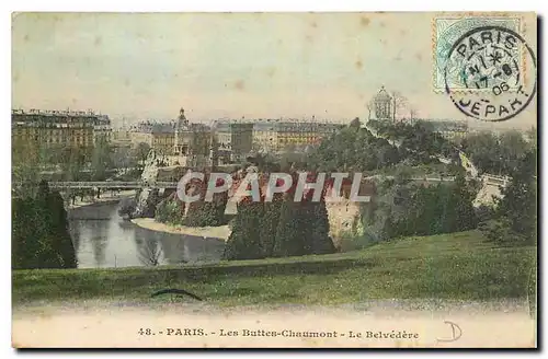 Cartes postales Paris Les Buttes Chaumont Le Belvedere