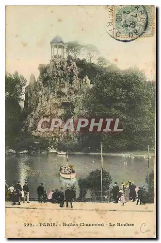 Cartes postales Paris Buttes Chaumont Le Rocher