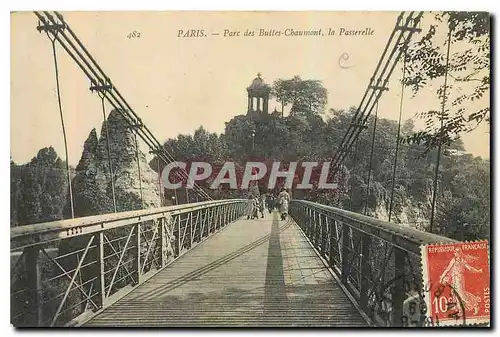 Cartes postales Paris Parc des Buttes Chaumont la Passerelle