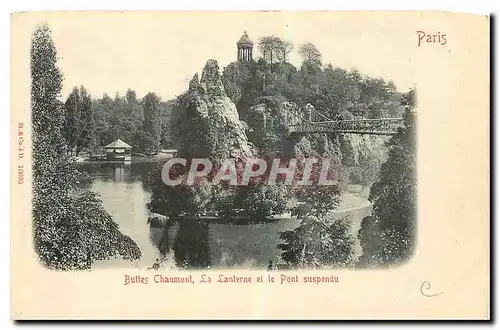 Ansichtskarte AK Buttes Chaumont La Lanterne et e Pont suspendu