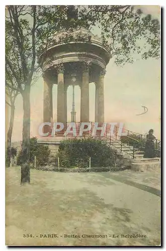 Cartes postales Paris Buttes Chaumont Le Belvedere