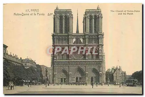 Ansichtskarte AK Paris Notre Dame et le Parvis