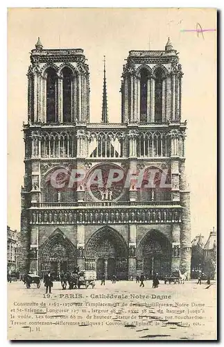 Cartes postales Paris Cathedrale Notre Dame