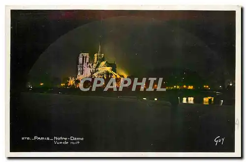 Ansichtskarte AK Paris Notre Dame Vue de nuit