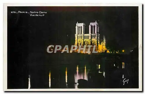 Ansichtskarte AK Paris Notre Dame Vue de nuit