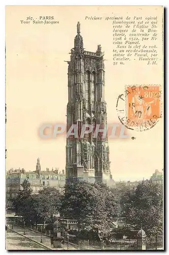 Cartes postales Paris Tour Saint Jacques