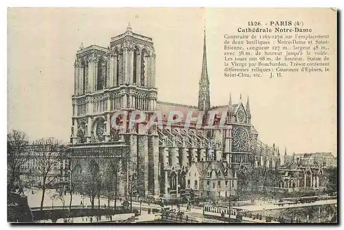 Cartes postales Paris Cathedrale Notre Dame