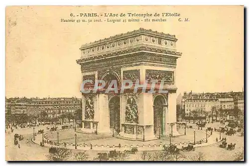 Cartes postales Paris l'Arc de Triomphe de l'Etoile