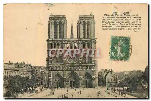 Ansichtskarte AK Paris Place du Parvis Notre Dame