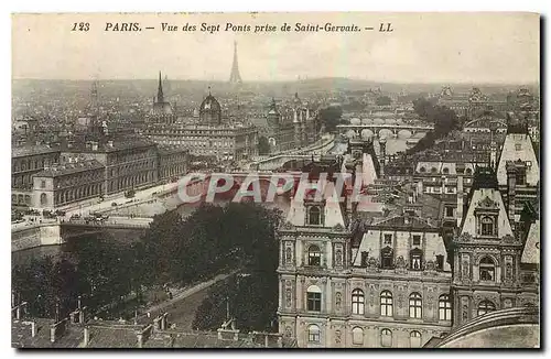 Ansichtskarte AK Paris Vue des Sept Ponts pris de Saint Gervais