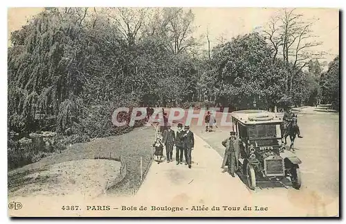 Cartes postales Paris Vois de Boulogne Allee du Tour du Lac Automobile