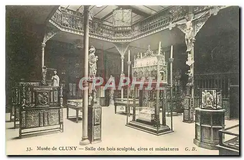 Ansichtskarte AK Musee de Cluny Salle des bois sculptes cires et miniatures