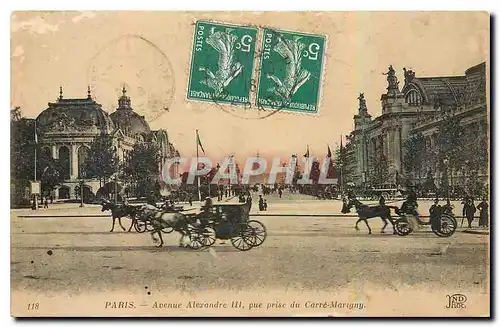 Cartes postales Paris avenue Alexandre III vue prise du carre Marigny