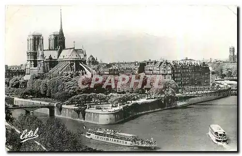 Cartes postales Paris l'Abside de Notre Dame et la Seine