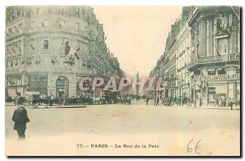 Cartes postales Paris la Rue de la Paix