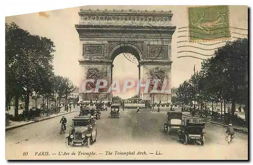 Cartes postales Paris l'Arc de Triomphe